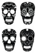 Set of Mexican Sugar Skulls Set of Mexican Sugar Skulls