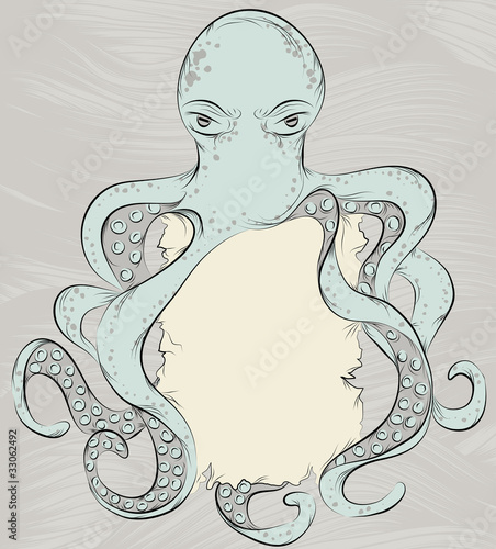 Vector: Hand drawn detailed octopus illustration Hand drawn detailed octopus illustration