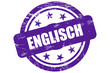 Sternen Stempel lila ENGLISCH