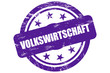 Sternen Stempel lila VOLKSWIRTSCHAFT