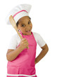 Cuisine - fille avec une cuillère en bois