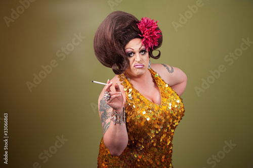 Photo: Drag Queen Smoking Drag Queen Smoking