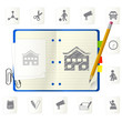 Notepad with icons