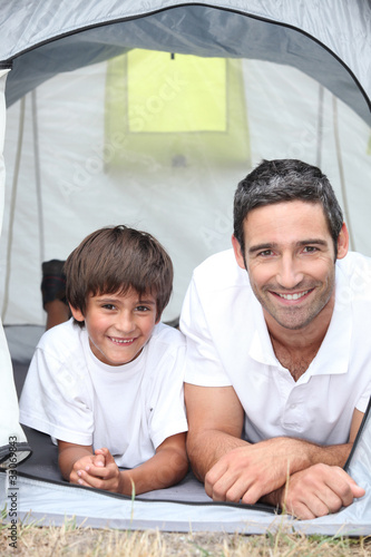 Photo: father and son at camping father and son at camping