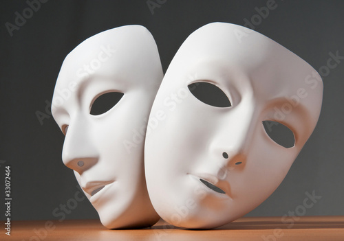 Photo: Masks with theatre concept Masks with theatre concept