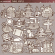 Vektor: Vintage travel symbols Vintage travel symbols