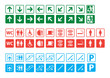 Navigation signs set