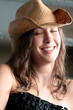 Photo: Beautiful woman with cowboy hat Beautiful woman with cowboy hat