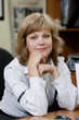 portrait blond woman
