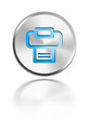 Print button aqua silver Print button aqua silver