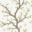Vektor: seamless pattern with a silhouette of the tree seamless pattern with a silhouette of the tree