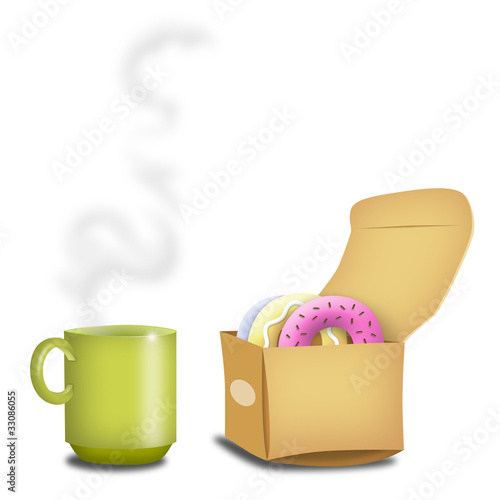 Illustration: Coffee and Donuts Coffee and Donuts