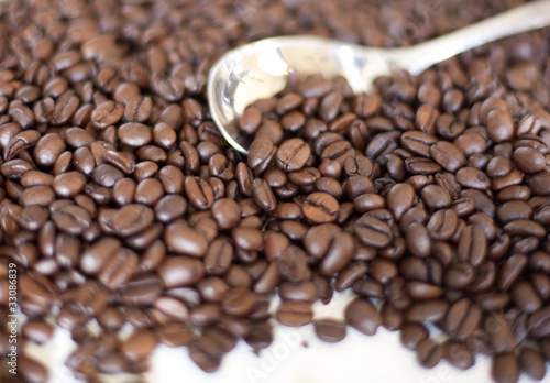 Photo: cuillère de café en grains cuillère de café en grains