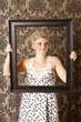 woman with frame