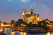 Notre Dame de Paris at night