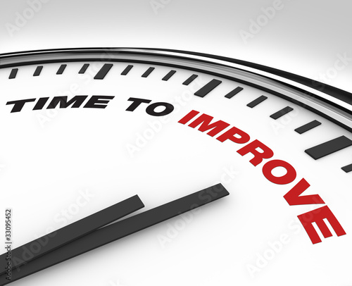 Illustration: Time to Improve - Clock of Deadline for Plan for Improvement Time to Improve - Clock of Deadline for Plan for Improvement