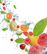 Fresh fruit in motion
