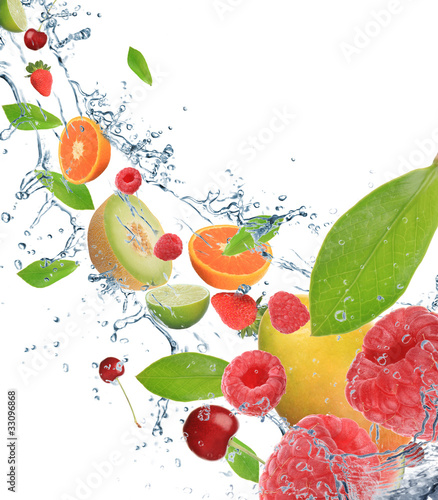 Photo: Fresh fruit in motion Fresh fruit in motion