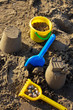 Sandspielzeug am Sandstrand Sandspielzeug am Sandstrand