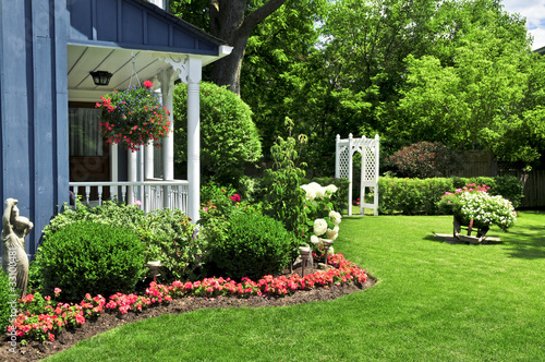 Photo: Front yard of a house Front yard of a house