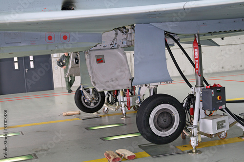 Foto: Fahrwerk Eurofighter Jet Wartung Fahrwerk Eurofighter Jet Wartung