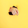 Hand aus der Wand