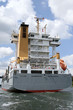 Heck eines Containerschiffs