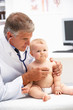 Pediatrician with baby
