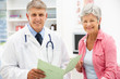 Doctor with female patient