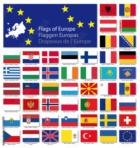 Vektor: Fahnen Europas Fahnen Europas
