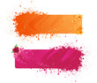 Grunge banners with flowers Grunge banners with flowers