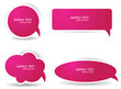 Speech bubbles in pink color