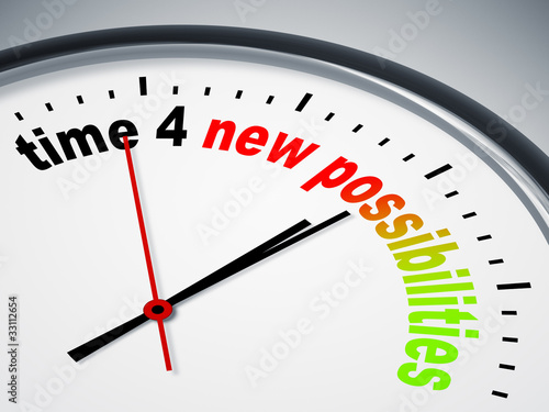Illustration: time 4 new possibilities time 4 new possibilities