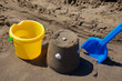 Sandspielzeug am Sandstrand Sandspielzeug am Sandstrand
