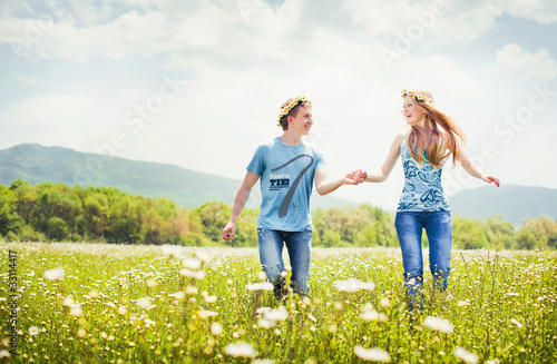 Photo: Running young couple Running young couple