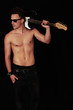 Musiker mit E Gitarre