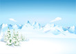 Berglandschaft im Schnee