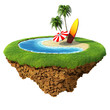 Surf on little planet. Concept for surf travel, holiday, hotel. Surf on little planet. Concept for surf travel, holiday, hotel.