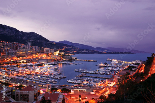 Photo: Monaco Waterfront at Night Monaco Waterfront at Night