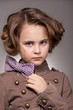 Serious stylish little girl