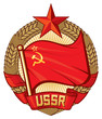 USSR flag (soviet union, wreath of wheat)
