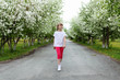 little girl in spring park