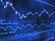 Stock Market Chart on Blue Background