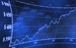 Stock Market Graph on Blue Background Stock Market Graph on Blue Background