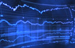 Stock Market Chart on Blue Background Stock Market Chart on Blue Background