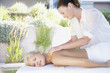 Woman receiving massage