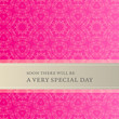 Invitation card with lace pattern and banner