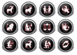 black zodiac icons