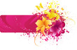 Pink banner with lilies Pink banner with lilies