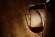 Red Wine glass and Bottle